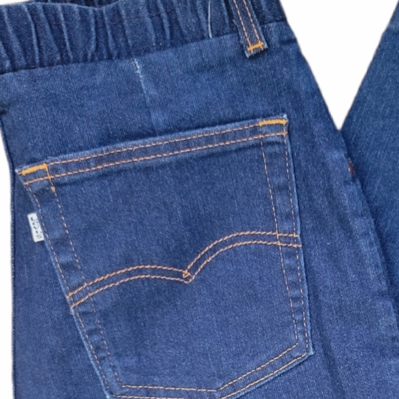 Vintage 1970s Levis HighRise Elastic Back Jeans 16 - Picture 7 of 12